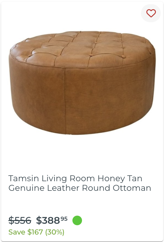The rush market tamsin living room honey tan leather ottoman omaha, nebraksa