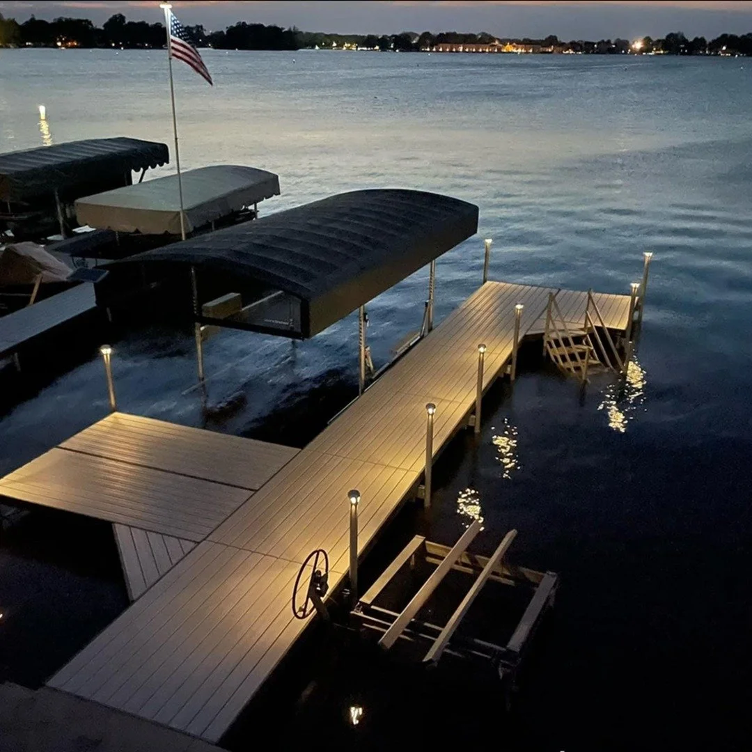 Benches, swivel chairs, kayak racks, gear towers, stairs, ladders, cup holders, flag poles, and LED bumpers&mdash;ShoreStation accessories turn a dock into a destination. Built for comfort, convenience, and real waterfront living. Call us to build yo