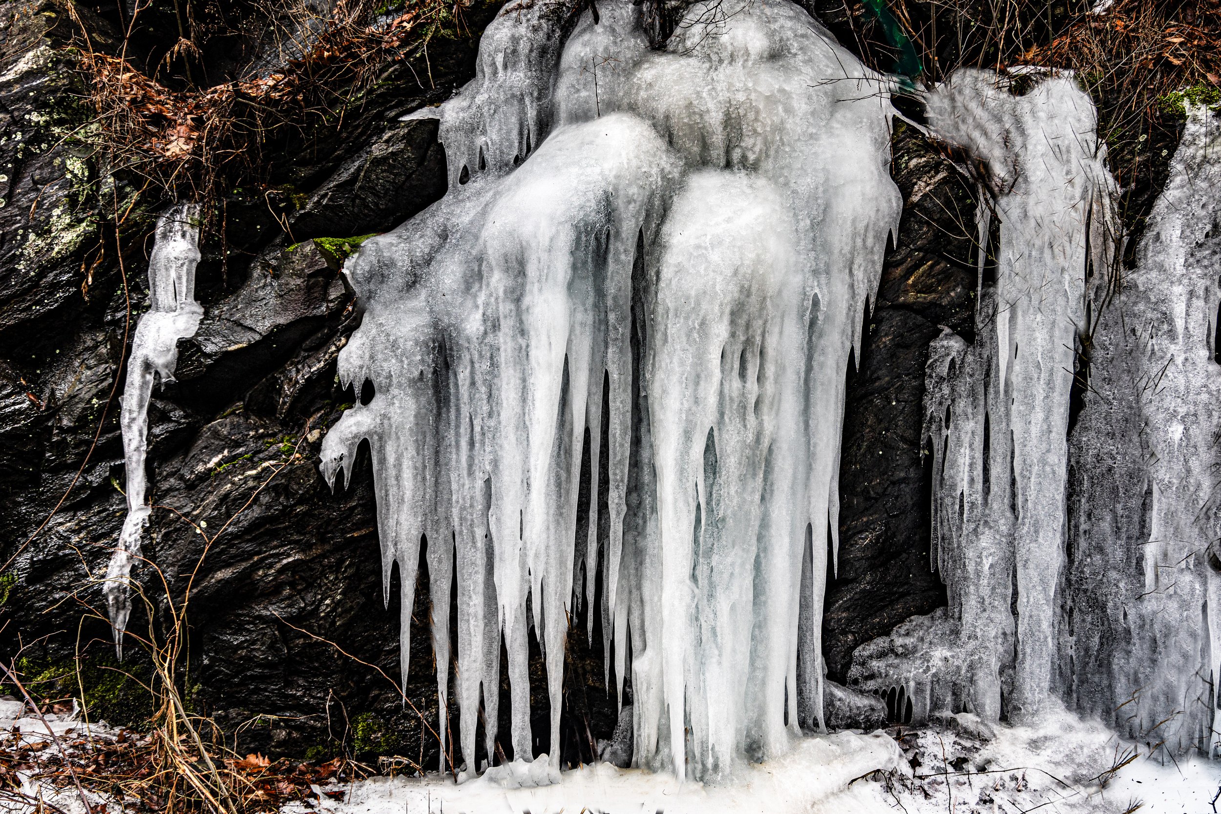 2020 - Ice on Route 2, Adams, MA.