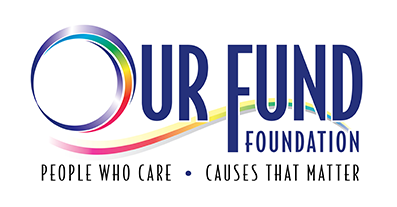 Logo for Our Fund Foundation with a colorful circular design and the tagline 'People Who Care - Causes That Matter'.