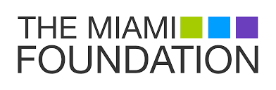 Logo of The Miami Foundation with the organization name and three colored squares in green, blue, and purple.