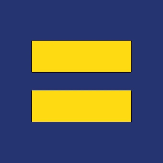 Two yellow horizontal bars on a dark blue background.