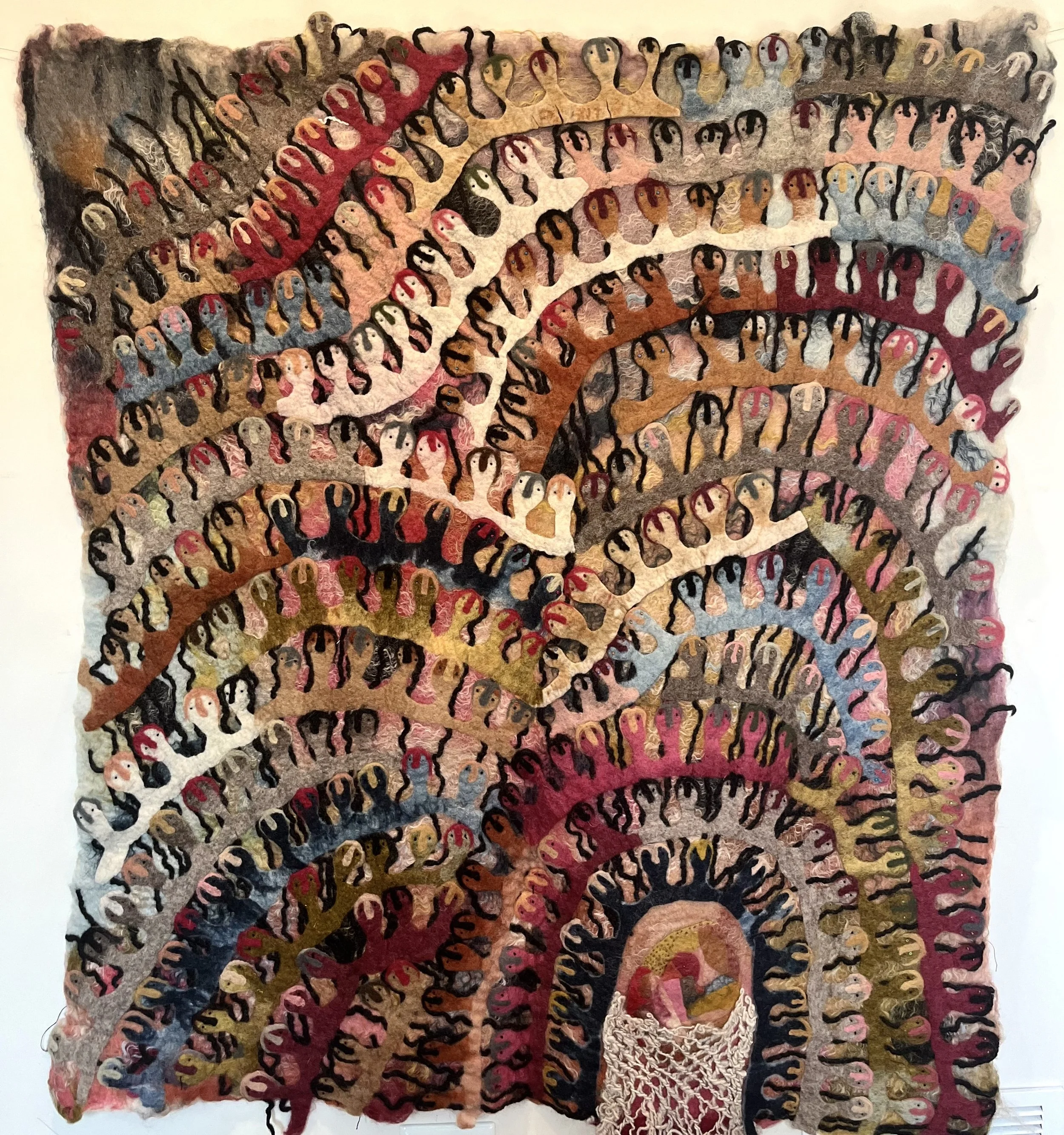 Ohio River Valley Goose Ladies II 2025
plany dyed wool wet felted
56"x44"
