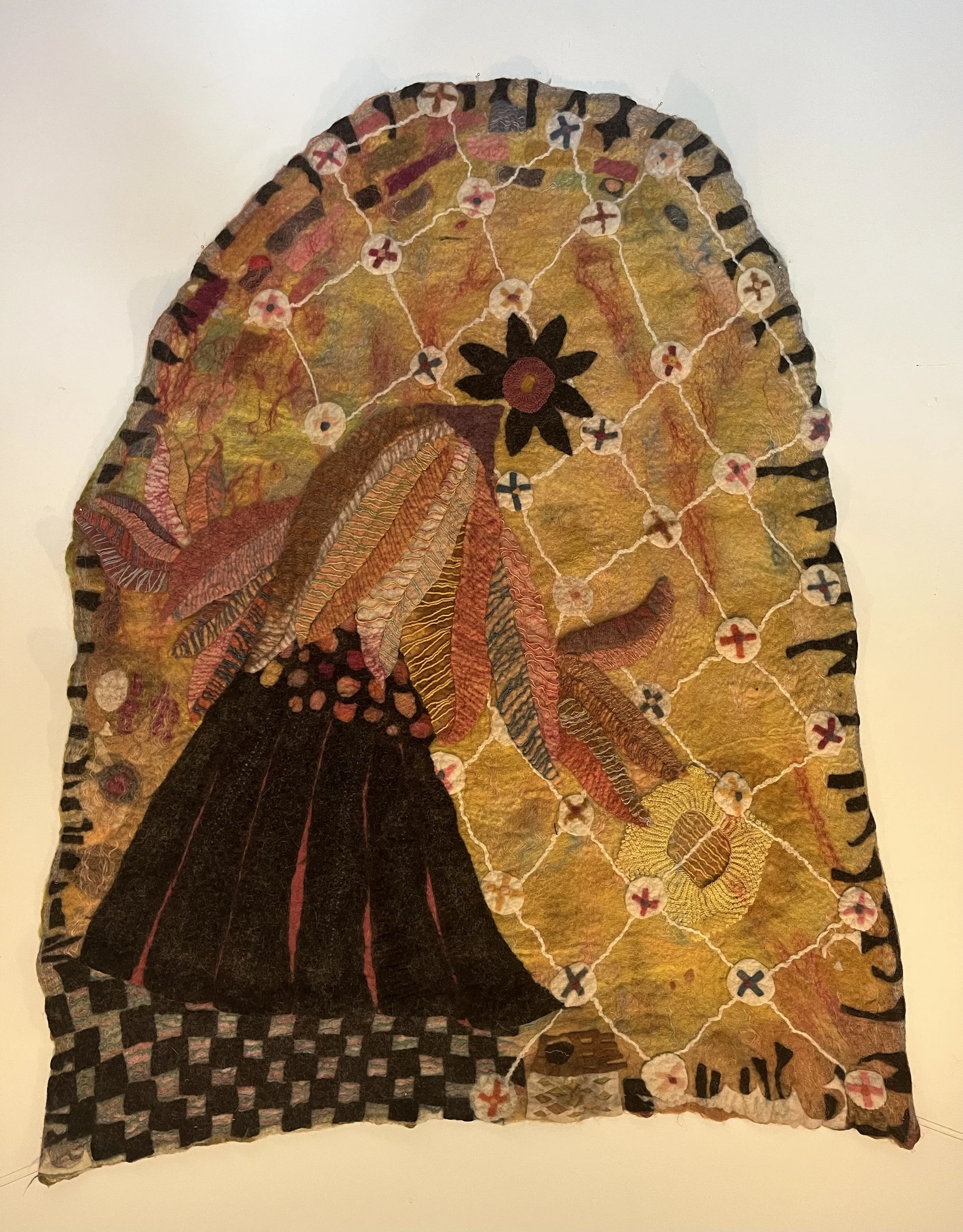 Lady Doorway Lady 2025
plant dyed wool wet felted, recycled textile
58"x42"