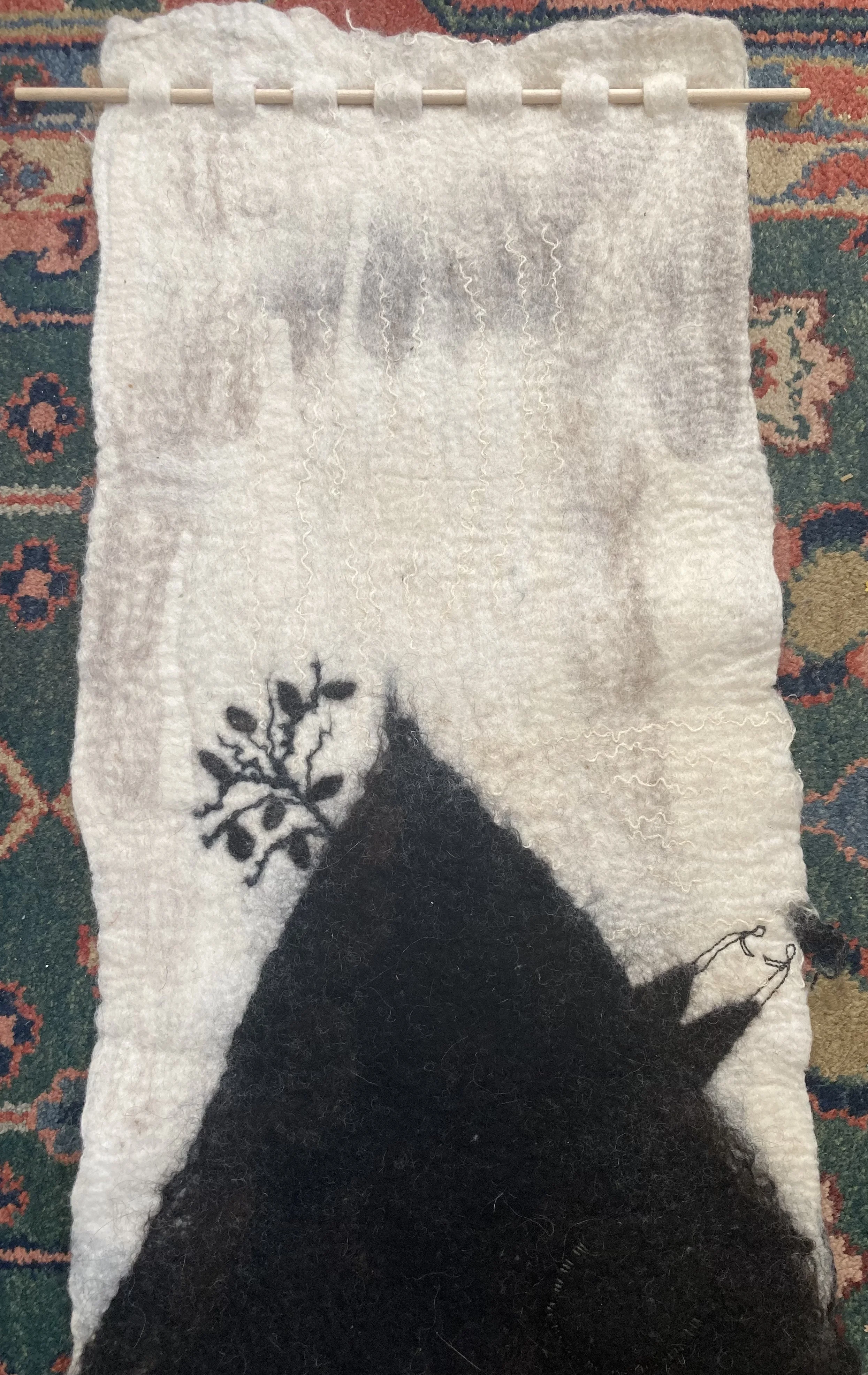 Love Mountain 2021
wet felted wool
hand stitching in cotton
24'x16'