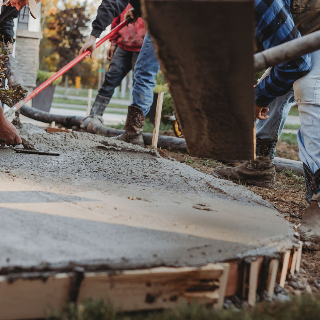 Custom concrete installation for a residential project.
