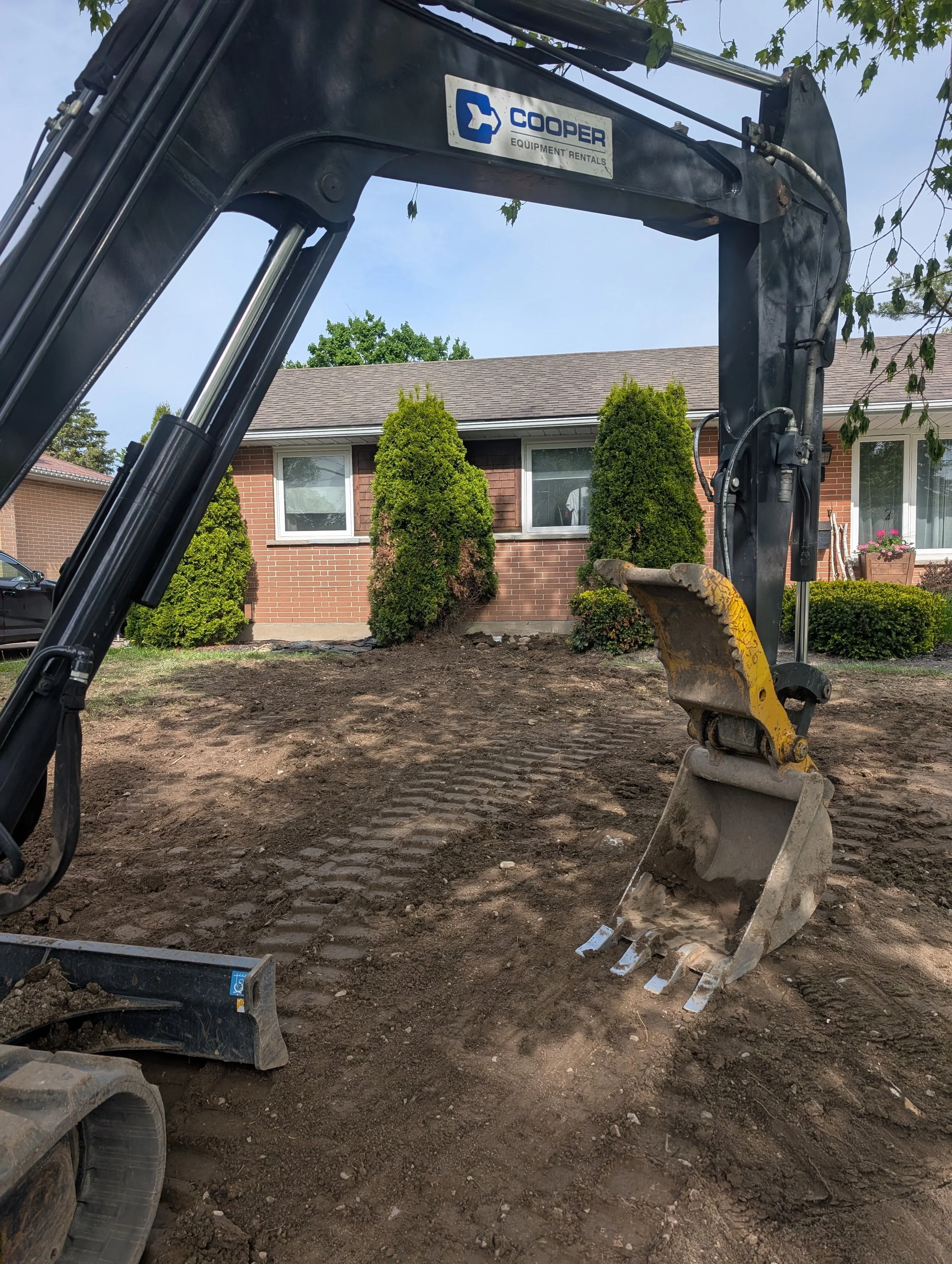 Residential mini excavation and grading completed in Simcoe County.
