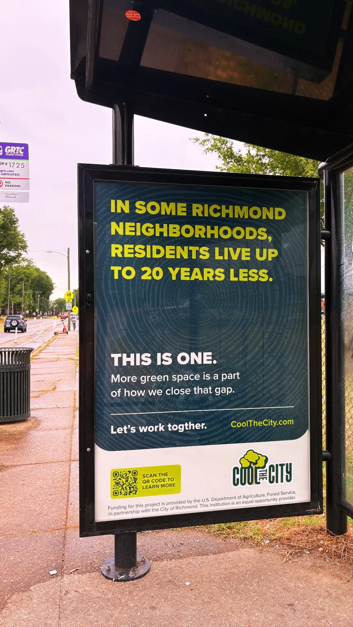 Educational Campaign Ads at Bus Stop Shelters
