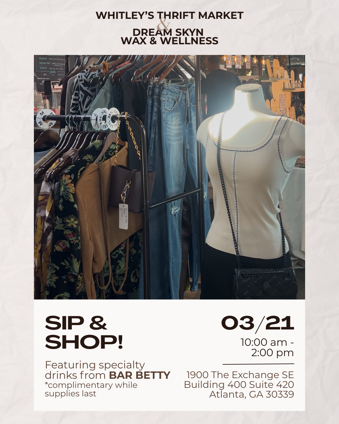 Sip &amp; Shop @ Dream Skyn Wax and Wellness