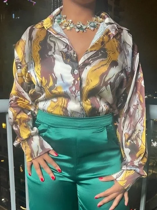 Gold Top by Miss Lady, Size Medium