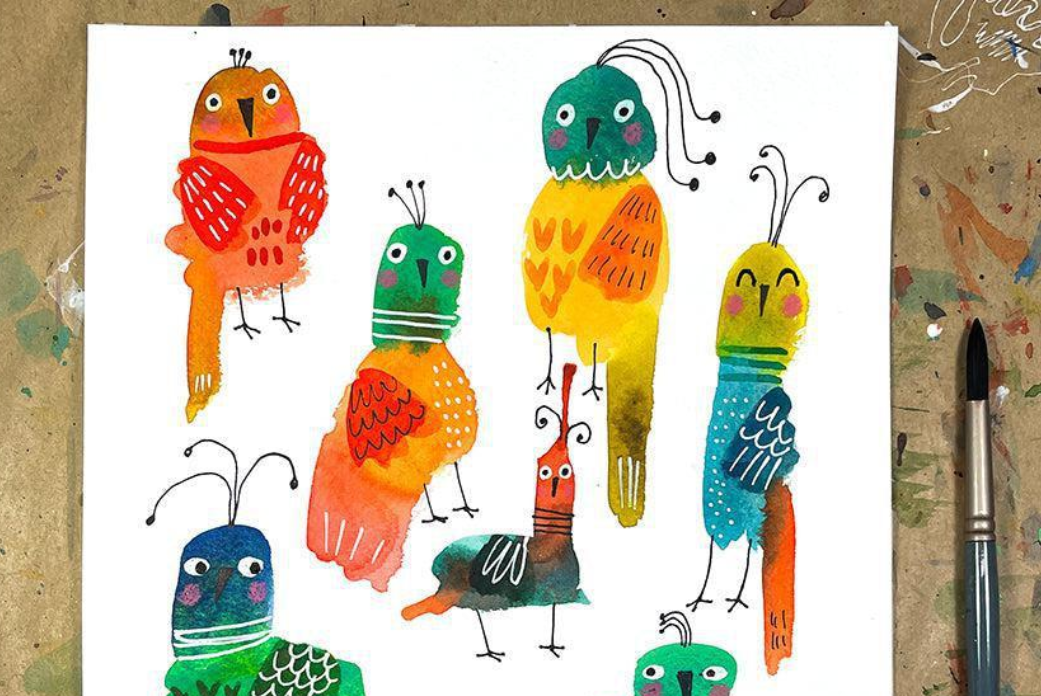 May Art Hang: Bird blobin’