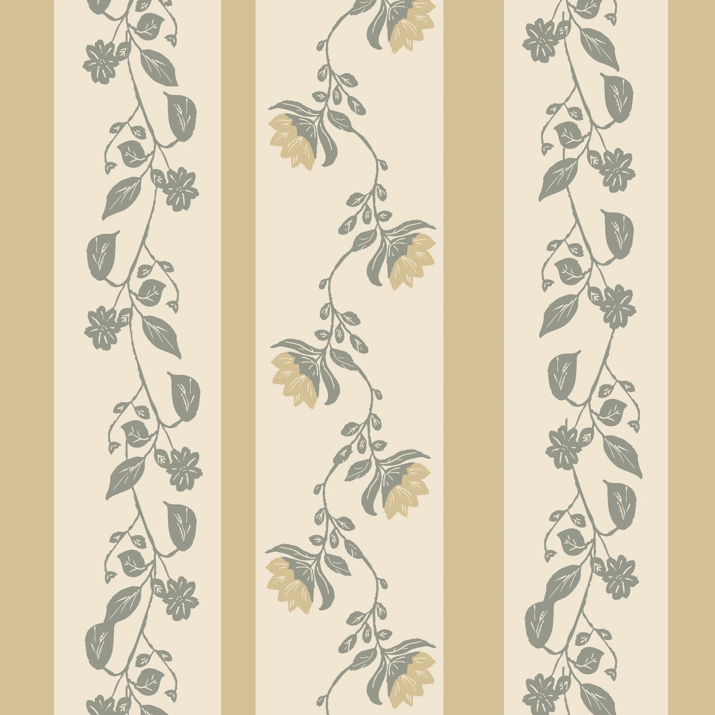 Beige Trailing Vines and Flowers.jpg