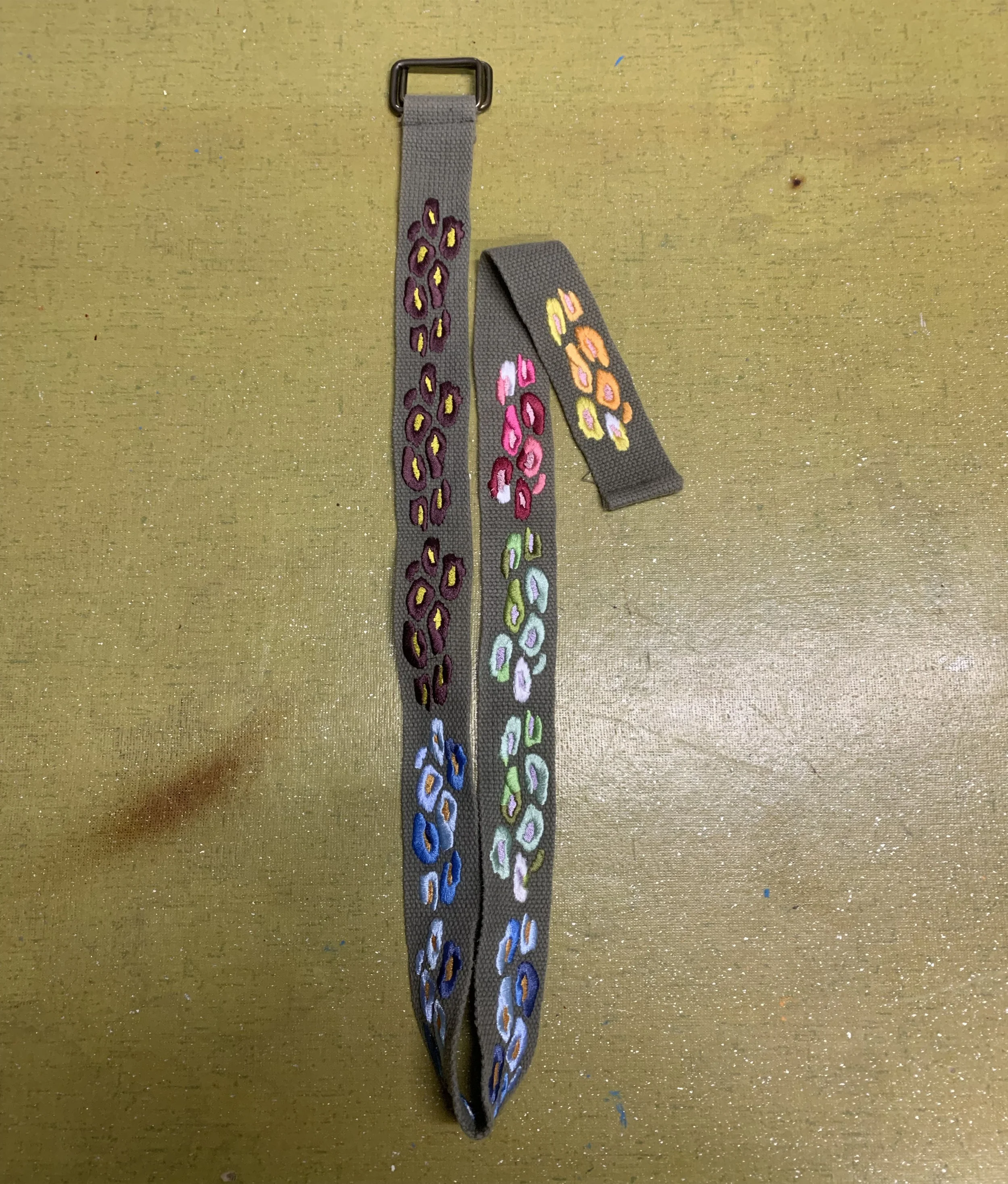 Cheetah Print Belt - Olive Green
