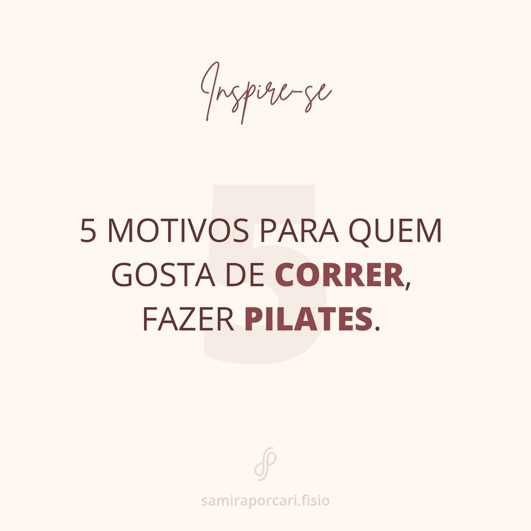 Os benef&iacute;cios do pilates s&atilde;o in&uacute;meros, abaixo vou deixar 5 motivos pra voc&ecirc;, que gosta de correr, fazer pilates: 

1. &Eacute; muito comum que pessoas utilizem a corrida como um ant&iacute;doto contra a ansiedade e a depres
