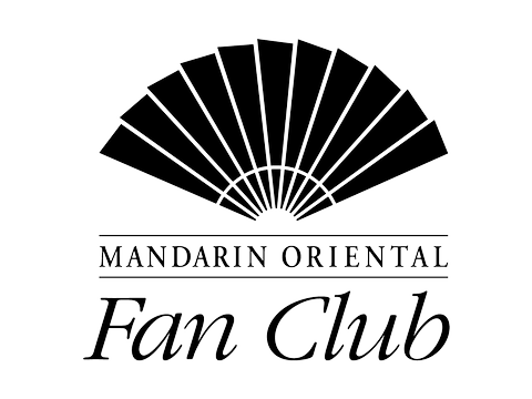 Mandarin Oriental Fan Club logo with stylized fan icon and text.