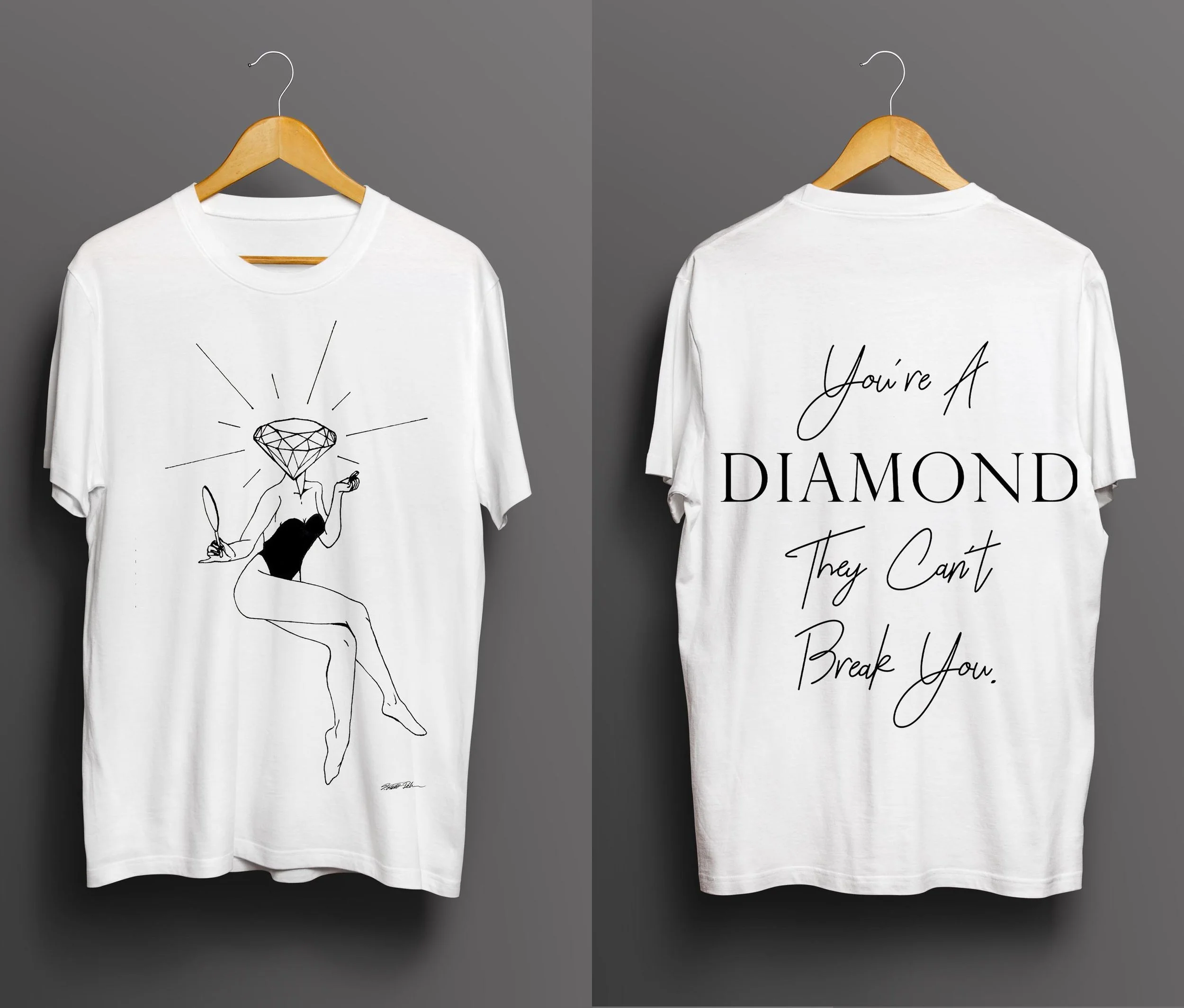 YOU'RE A DIAMOND Unisex White T-Shirt