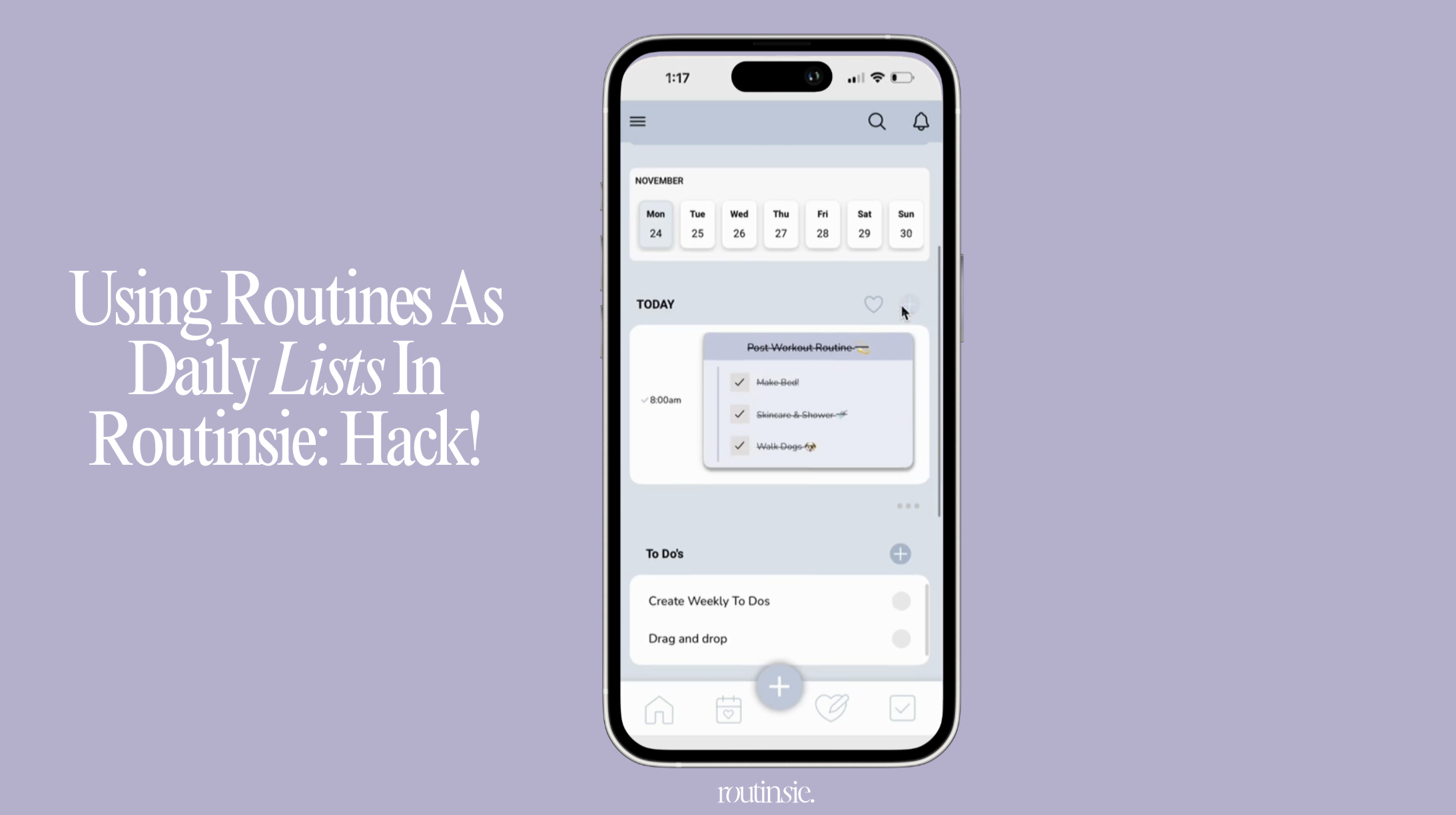 Using Routinsie App Routine Builder For Lists! *hack*