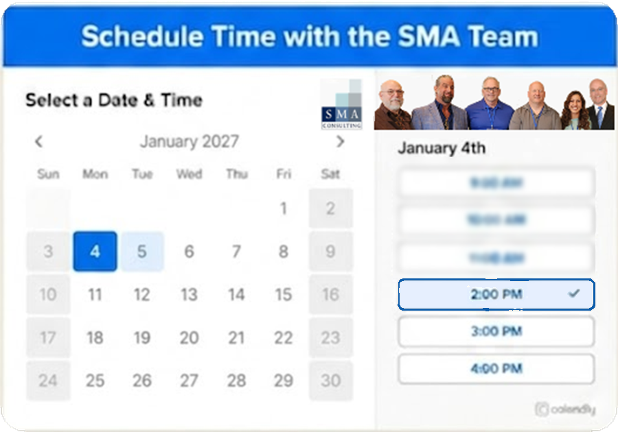 calendar schedule time with SMA
