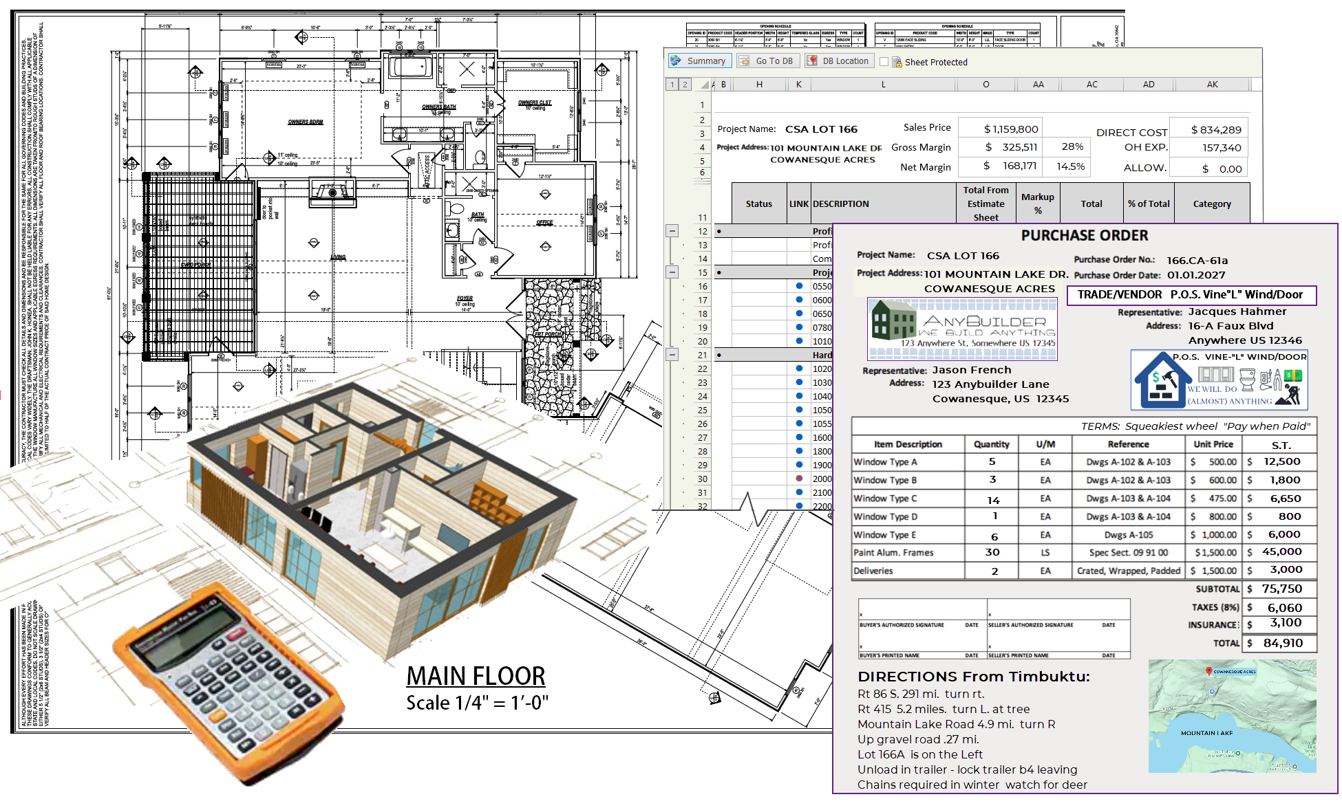 Purchasing and Estimating composite.-Plan-Budget-Take-off
