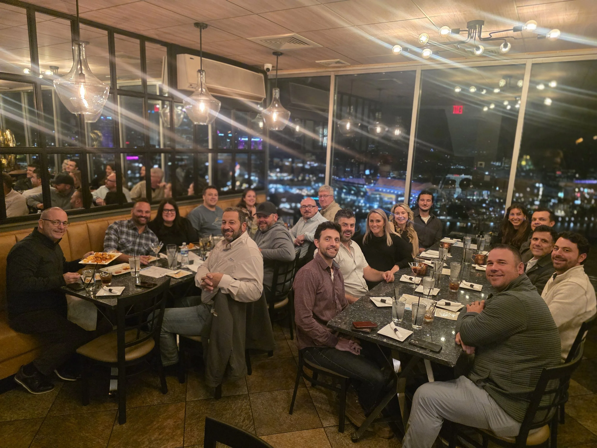 Coaching group at dinner