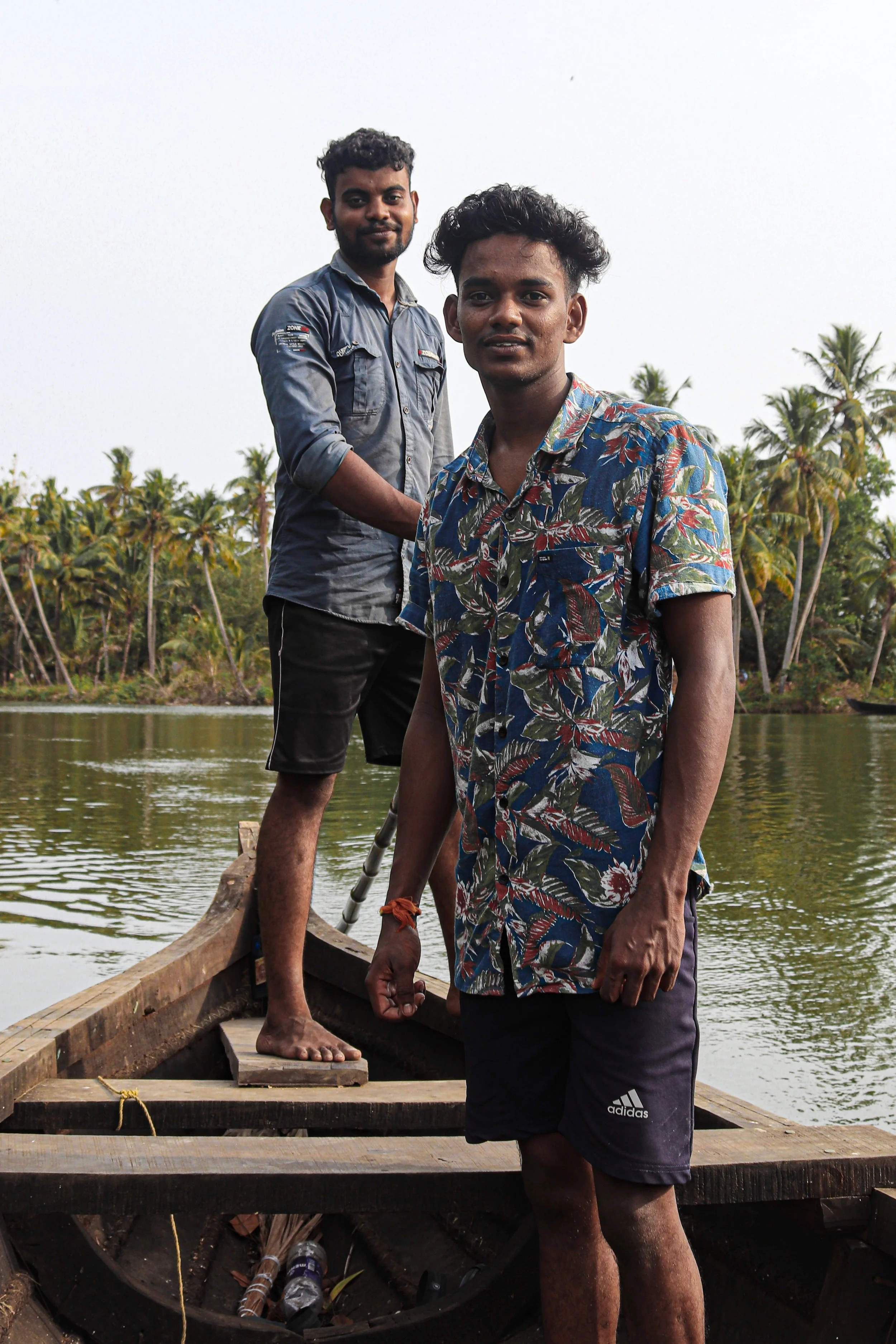 Boys in Kerala, 2023 - We floated the backwaters, talking and giggling about many things. It is clear to see why Kerala is referred to as 'Gods own country' with landscapes so beautiful, though it is the people of Kerala that really make it. While th