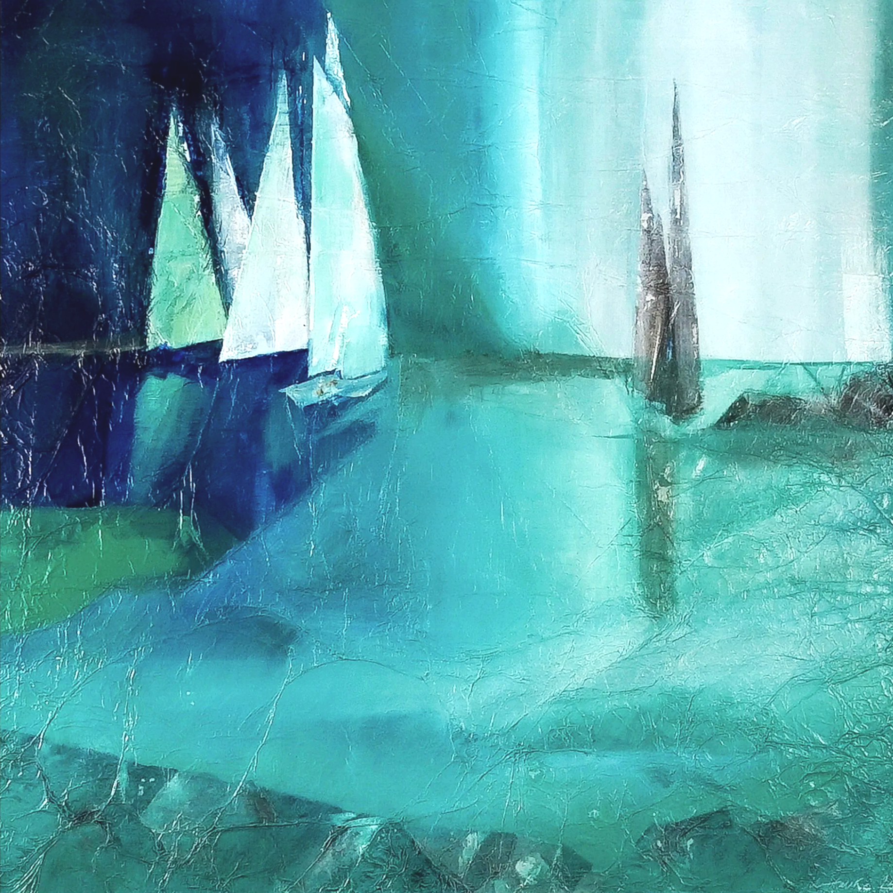 SOMMERGEWITTER (80x80cm)