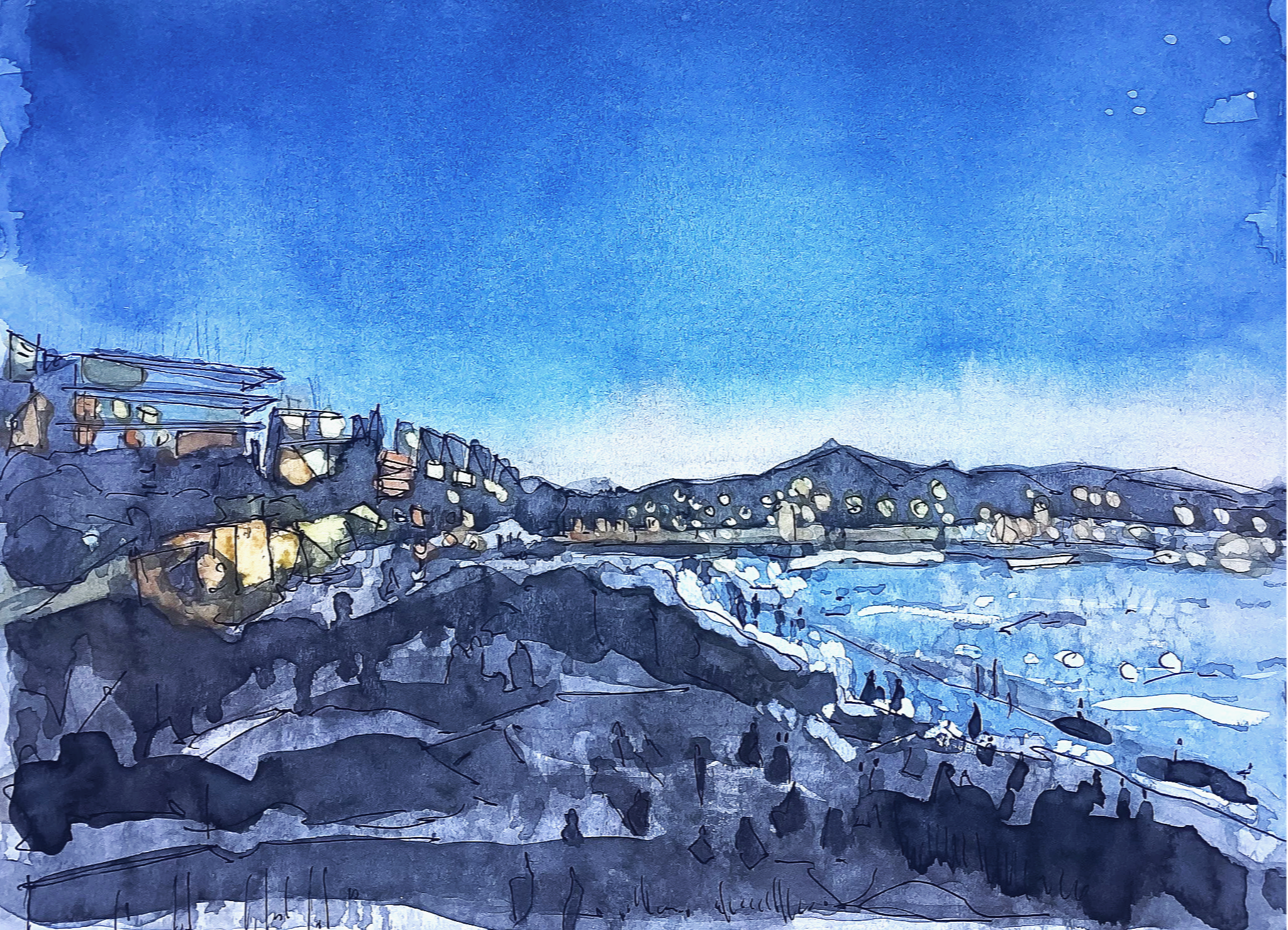 L´HEURE BLEUE, ANTIBES (27x17cm)