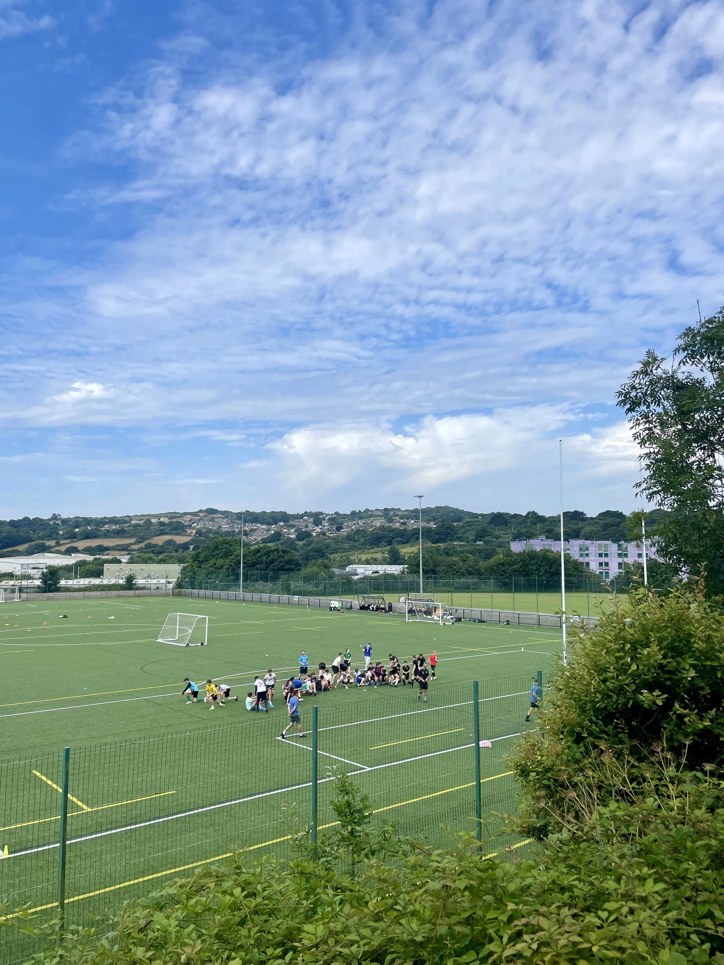 Getting ready for a day of sport on summer camp in Cornwall