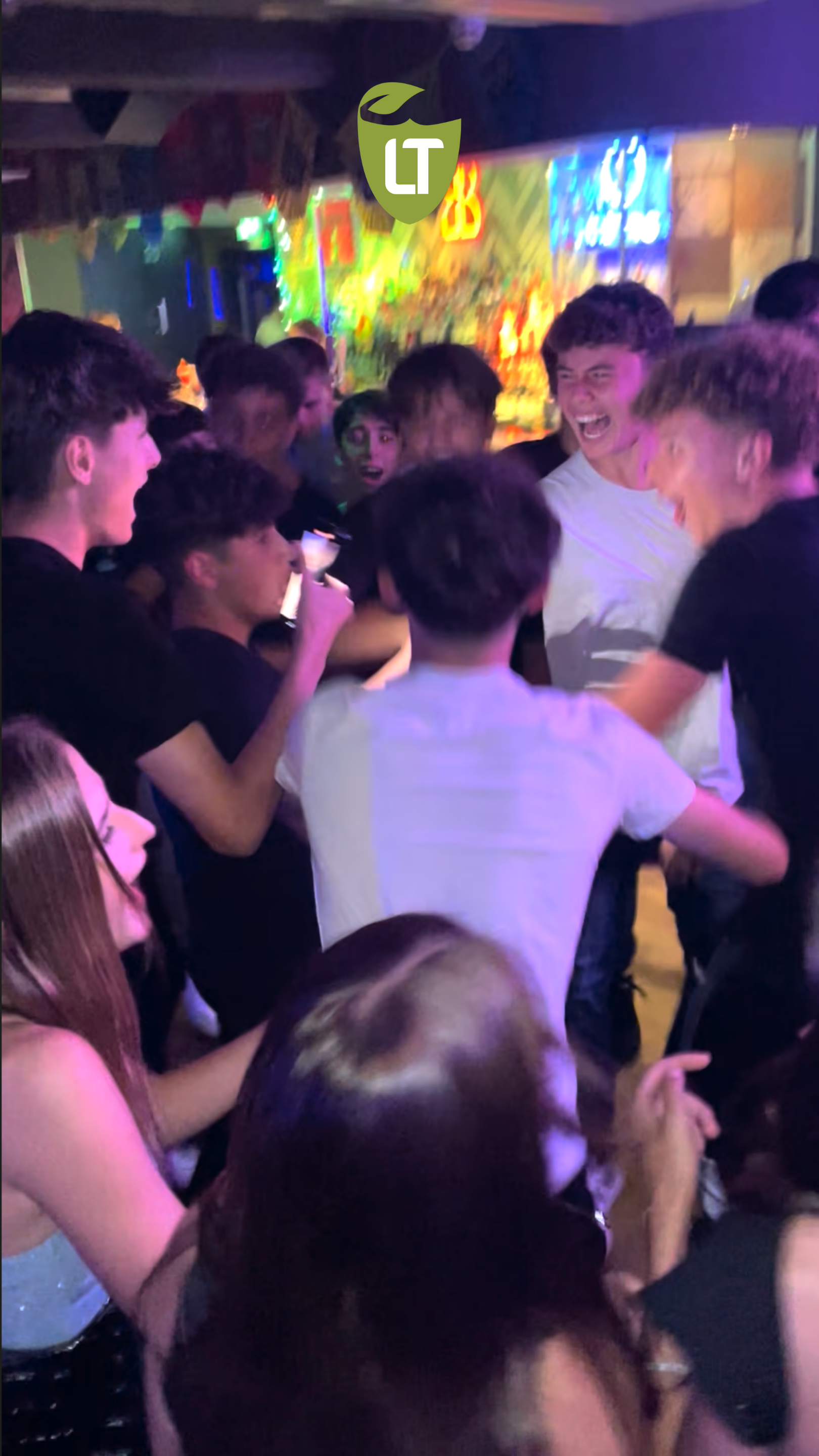 Evening party at the end of a sports camp