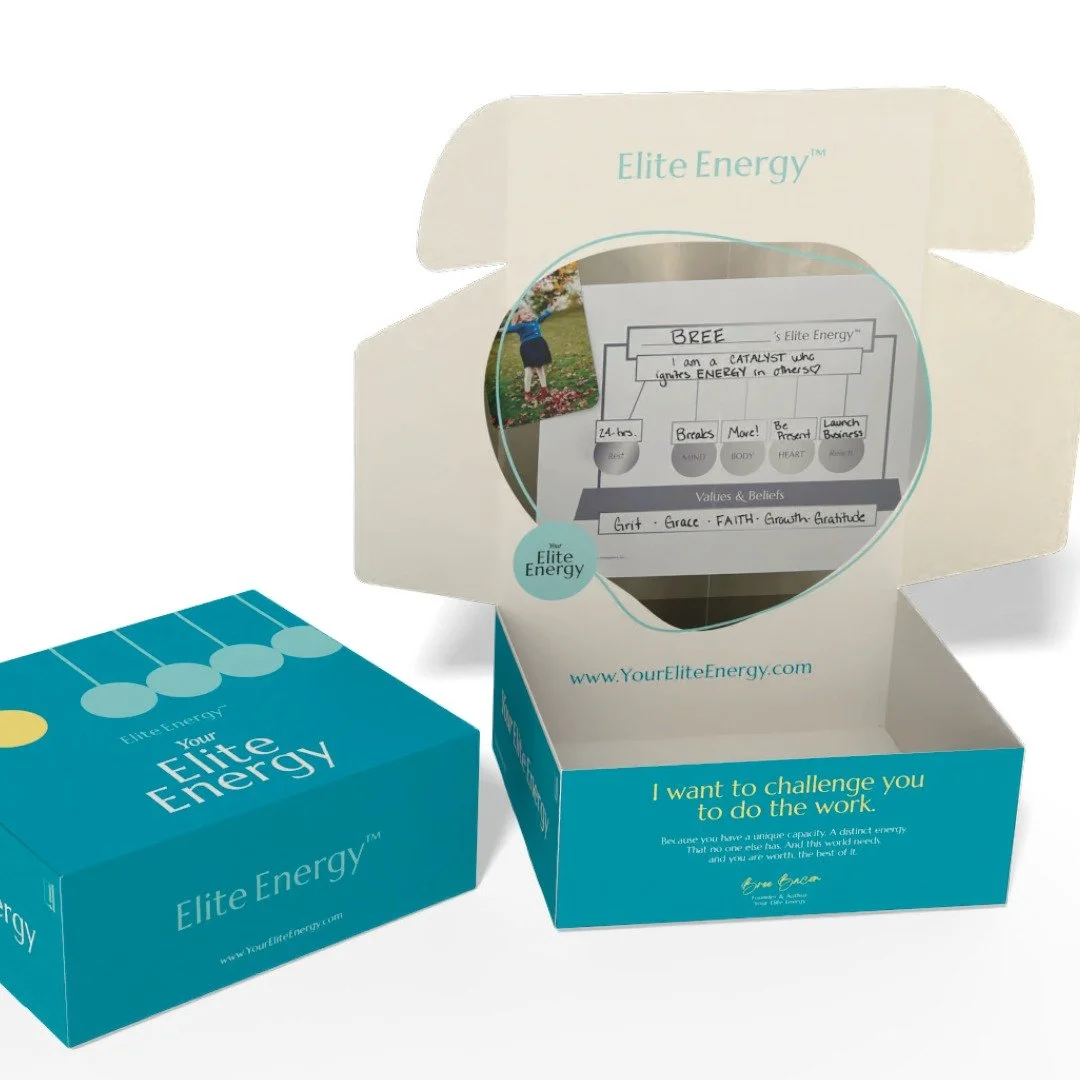 Design decision time.
Which Elite Energy&trade; box design most resonates with you?

This is the welcome experience for my leadership development cohorts, workshops, and 1:1 executive coaching clients.

Inside is an Elite Energy&trade; pendulum, the 