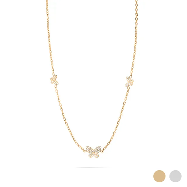 Gold Butterfly Pendant Necklace