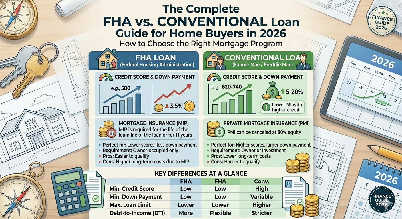 The Complete FHA vs. Conventional Loan Guide for Grapevine Home Buyers in 2026: How to Choose the Right Mortgage Program