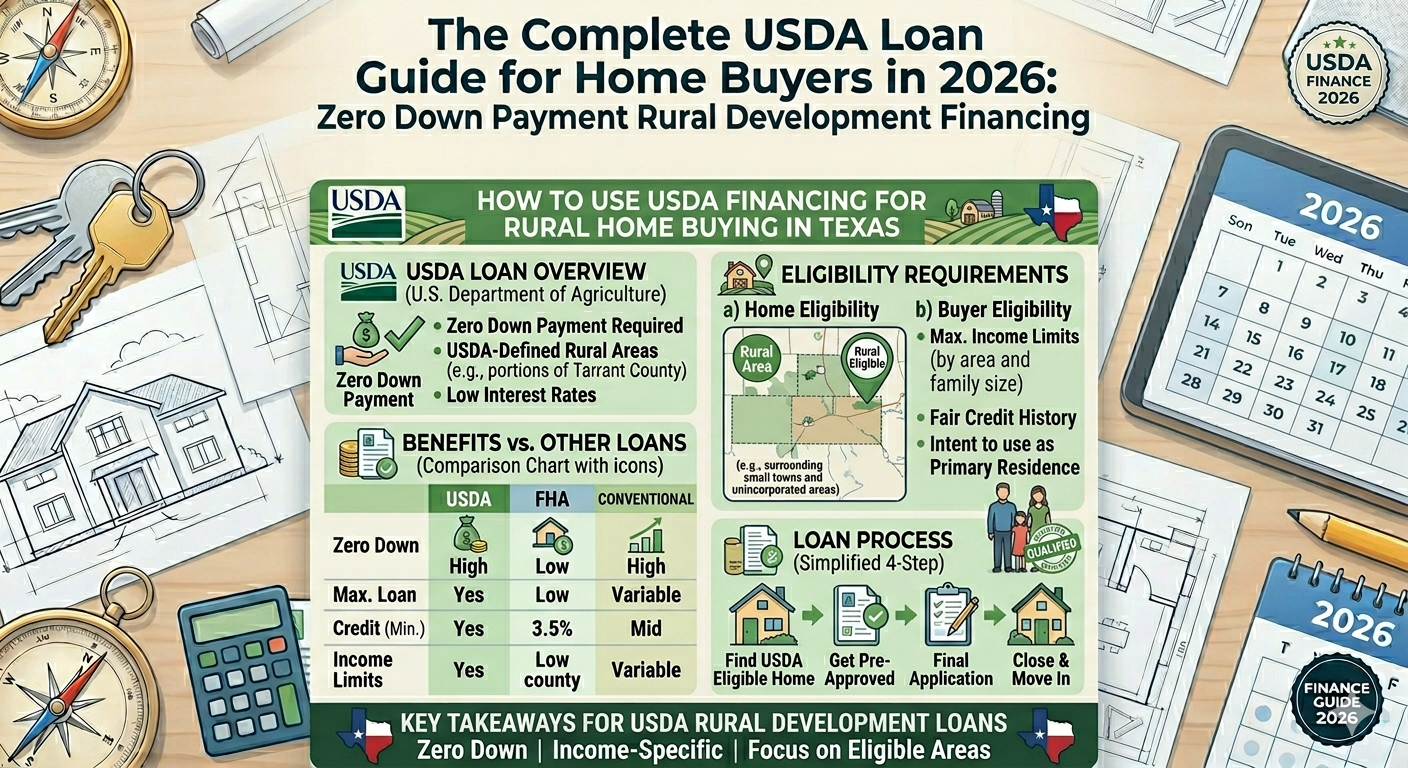 The Complete USDA Loan Guide for Bedford Home Buyers in 2026: Understanding Rural Development Financing in the HEB Corridor