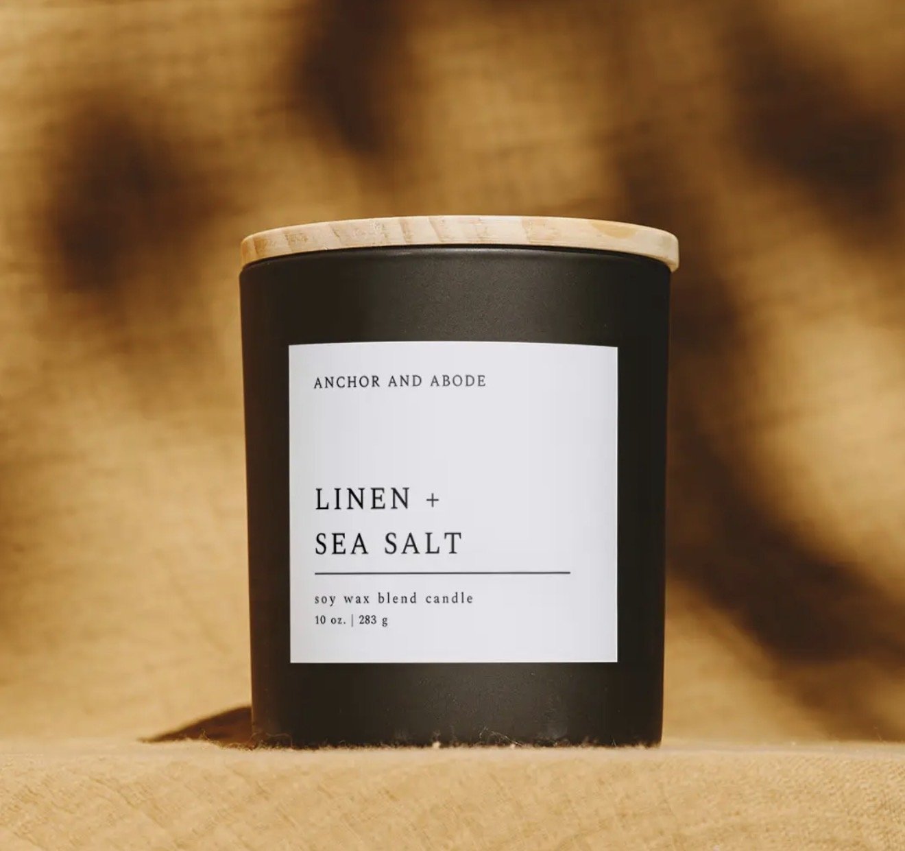 Anchor and Abode Linen + Sea Salt Candle