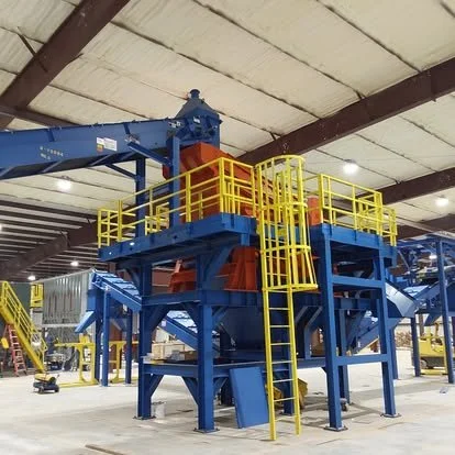 Millwrights installing new recycling lines at their new plant all while assisting with maintenance at their other location. Duct work by Western Blowpipe (2023)