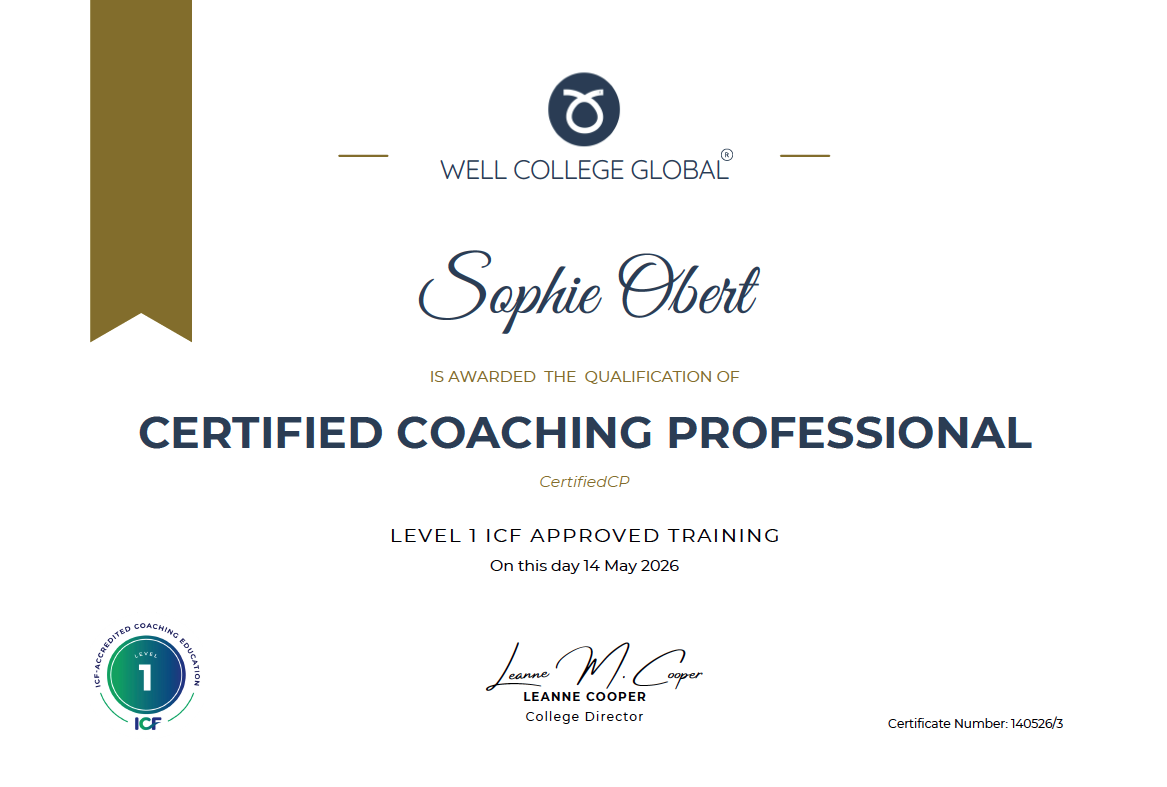 Well College Global_Sophie_Obert_Coaching_certificate