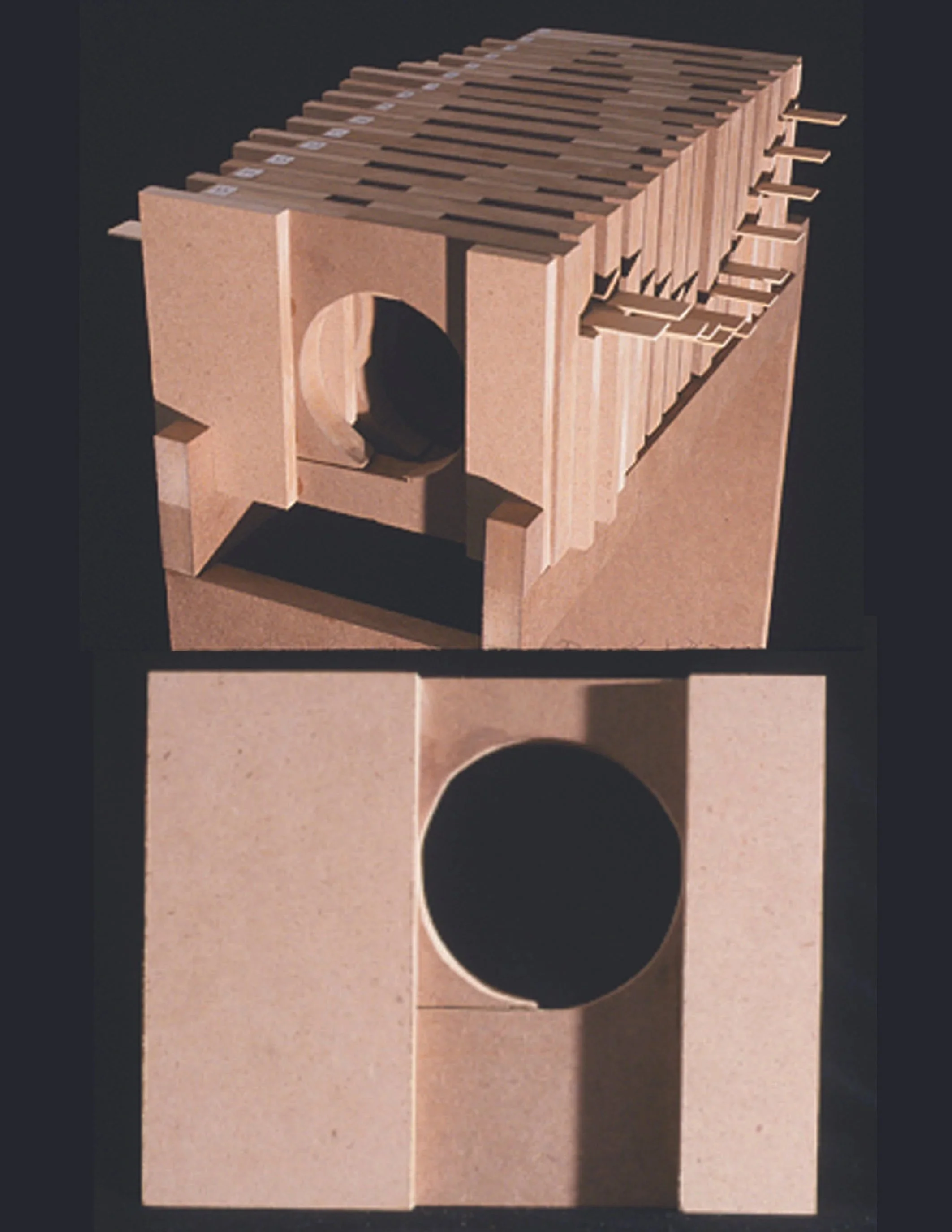 Design 101 | Passage Space - Professor: Annette Dudek - Final (Model MDF, paper & wood)