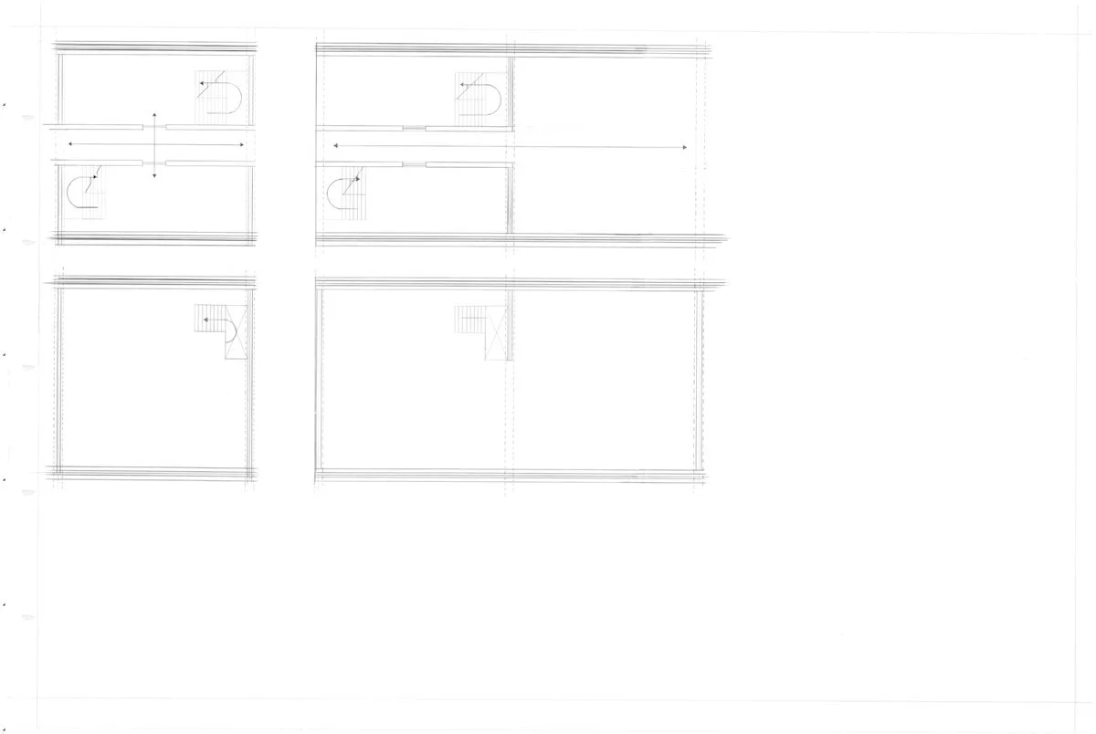 Design 301 | Comprehensive Design - Critic: Professor Donald Cromley (3rd Year, Fall 2002) - Stairwell Plan (pencil on vellum)