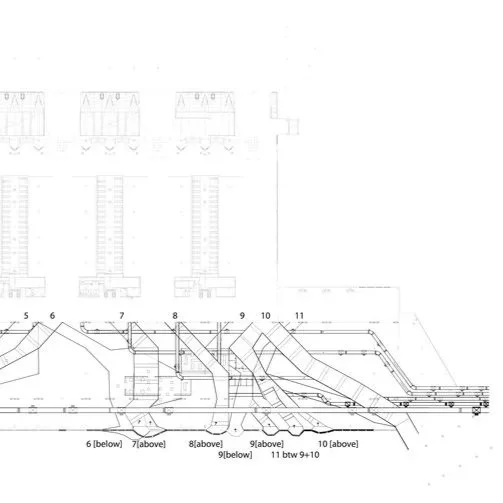Degree Project Design Studio | Thesis  – Spinal Connecting, JFK Terminal 4 (5th Year, Spring 2005)