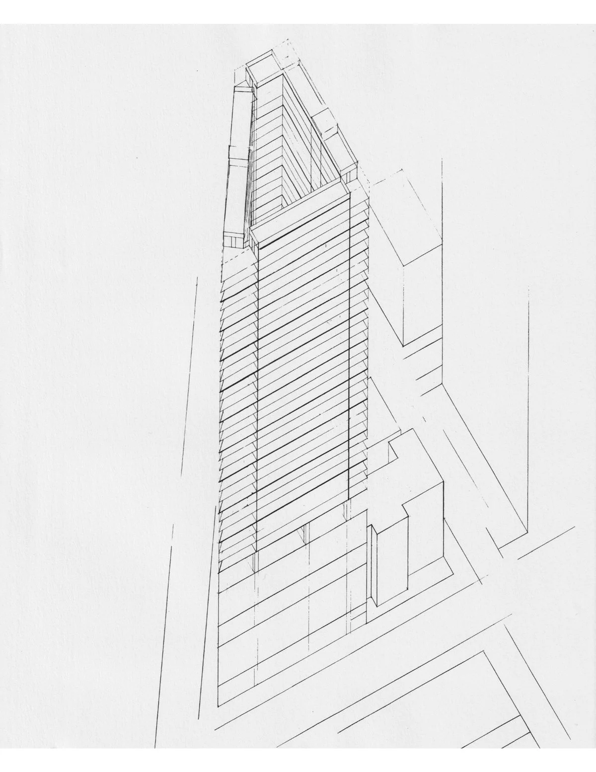 Design 301 | Comprehensive Design - Critic: Professor Donald Cromley (3rd Year, Fall 2002) - Hand-drawn, Building (pencil on vellum)
