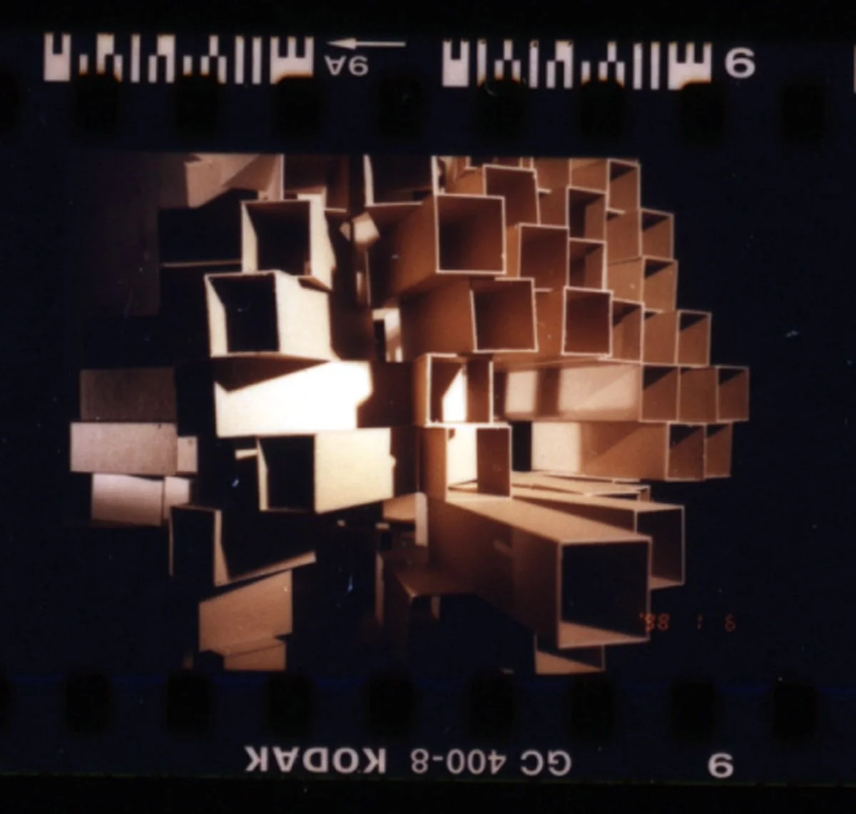 Design 402 - Ecstatic Architecture: School for the Performing Arts - Midterm - Model Photo - View 2, base floors (color)