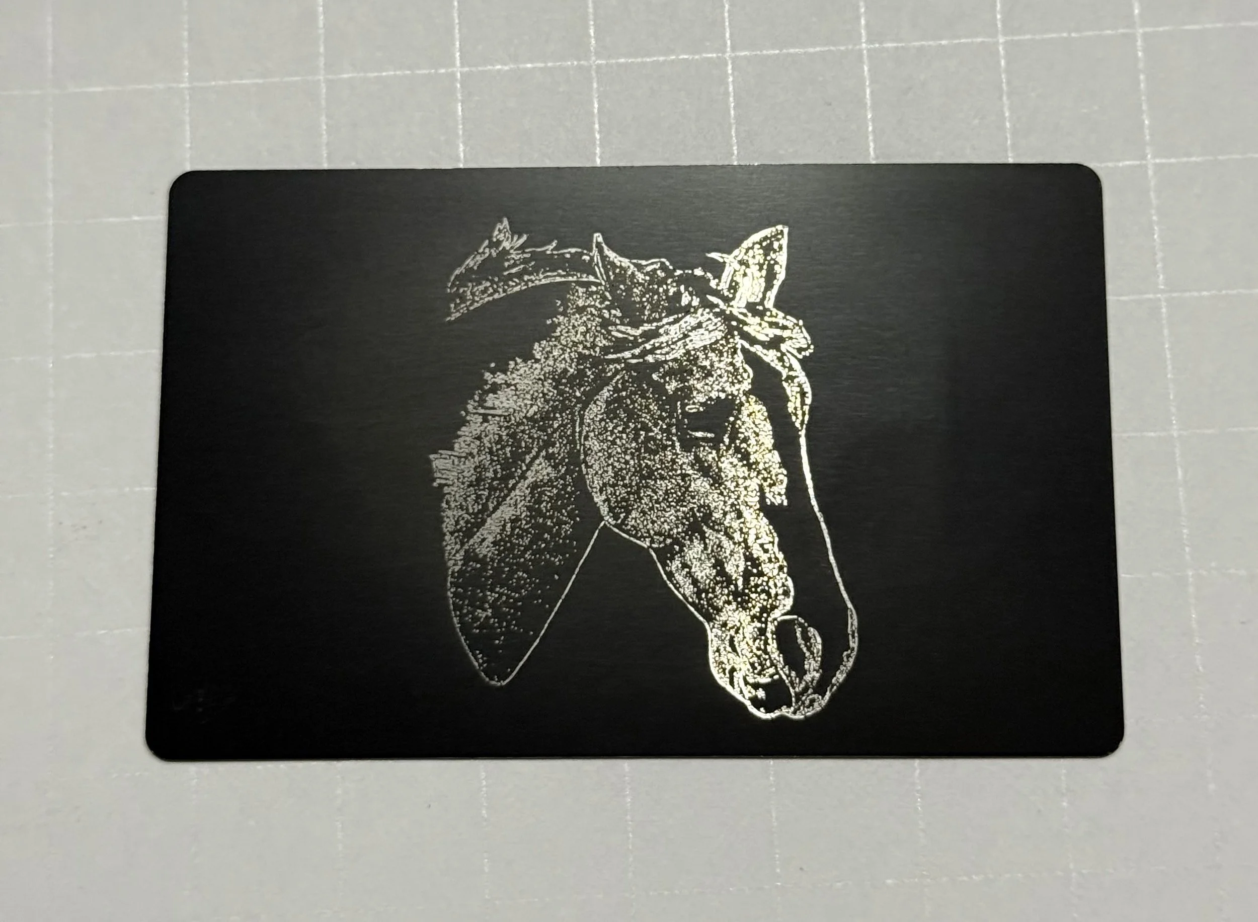 Custom Image Logo On Aluminum Business Card