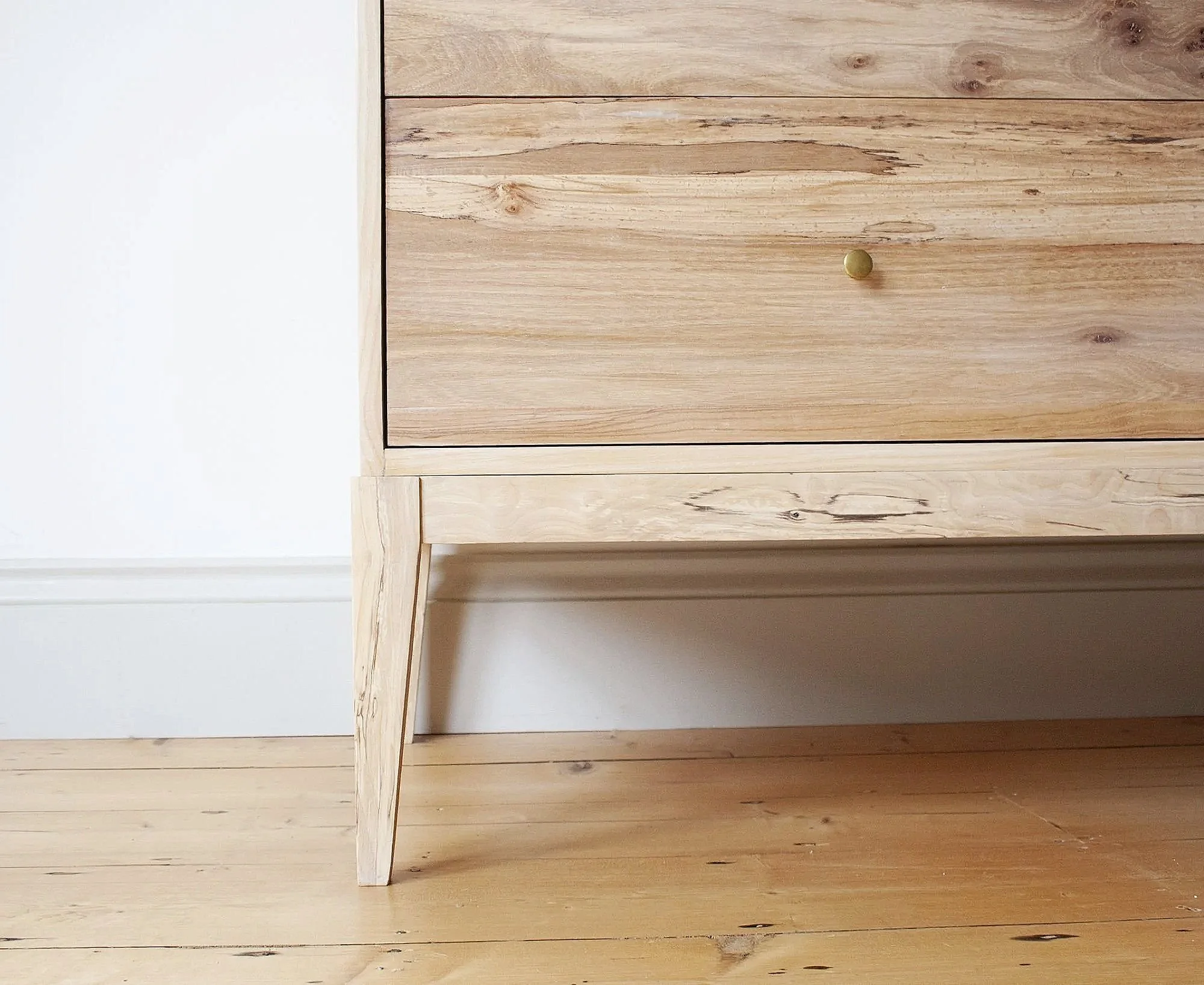 The Thorne Chest of Drawers, a bespoke project made using solid british timber in a workshop near Bath UK