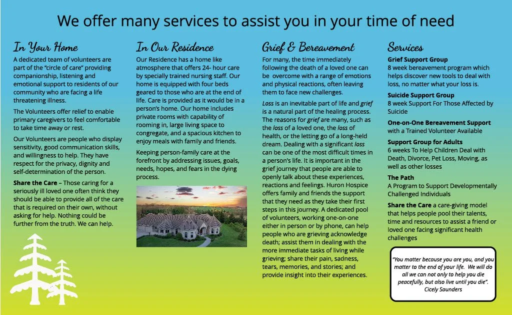 About Huron Hospice Brochure page 2