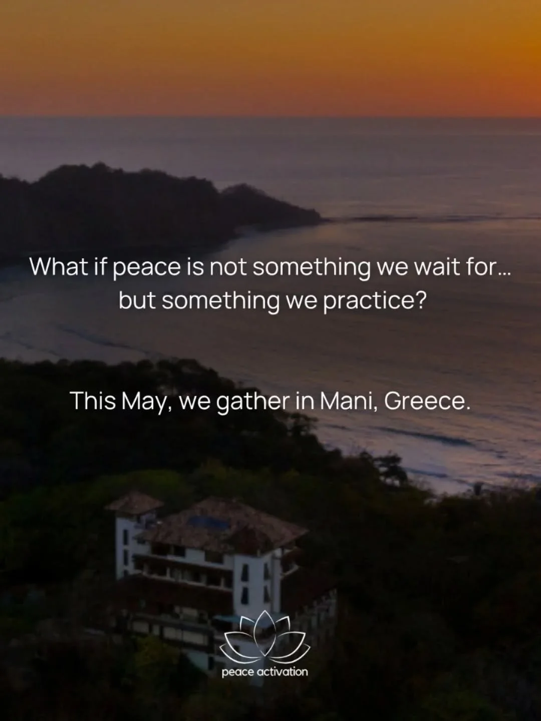 Something in many of us knows that the old ways are no longer enough. More noise, more division, more reaction has not brought us closer to peace. What if peace is not something we wait for, but something we learn to embody and practice together?

Th