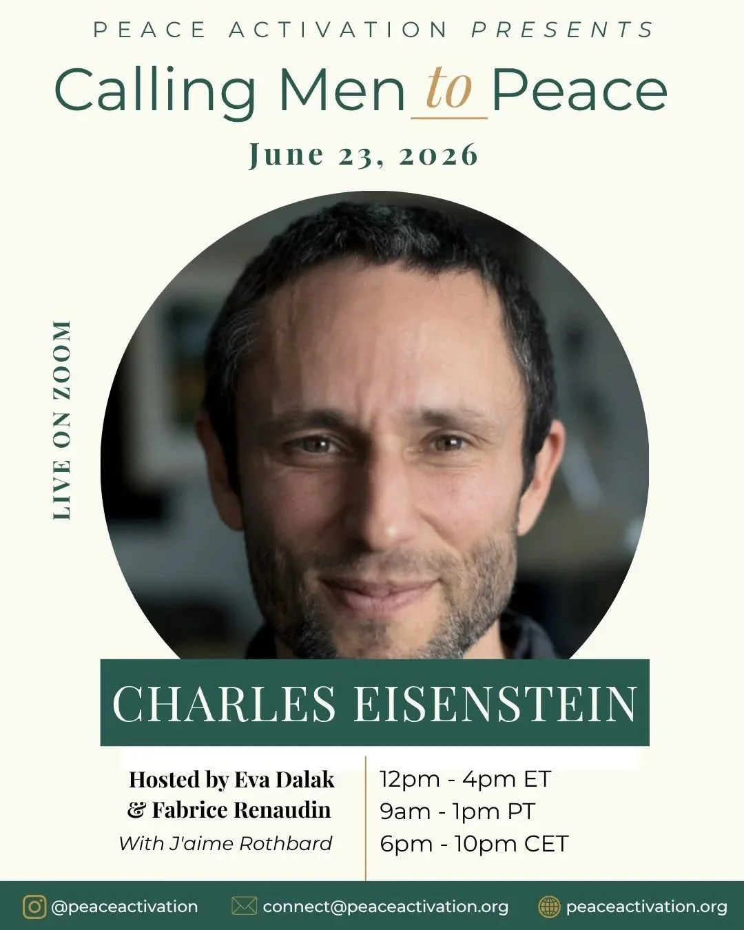There are voices that don't just offer ideas. They shift something in the way you see the world.

Charles Eisenstein is one of those voices.

His work has accompanied me for years  quietly asking the questions that sit beneath the noise of our times.