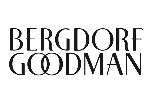Logo with the text 'BERGDORF GOODMAN' in black letter font.