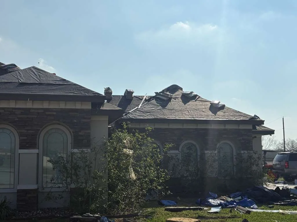 Tear off complete; felted over with material on the roof ready to be installed.