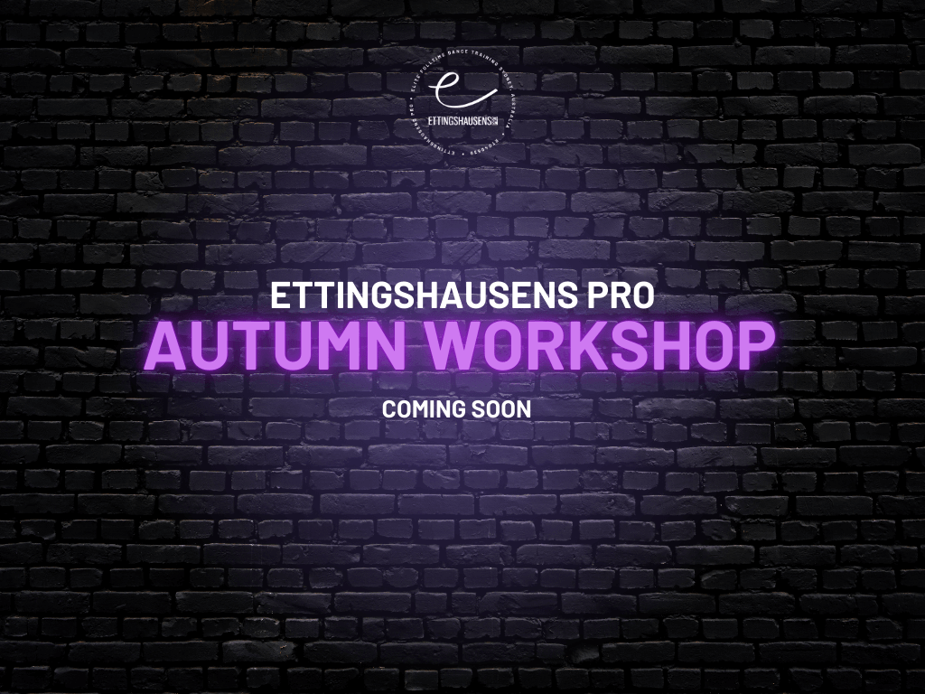 A brick wall with neon glowing words AUTUMN WORKSHOP