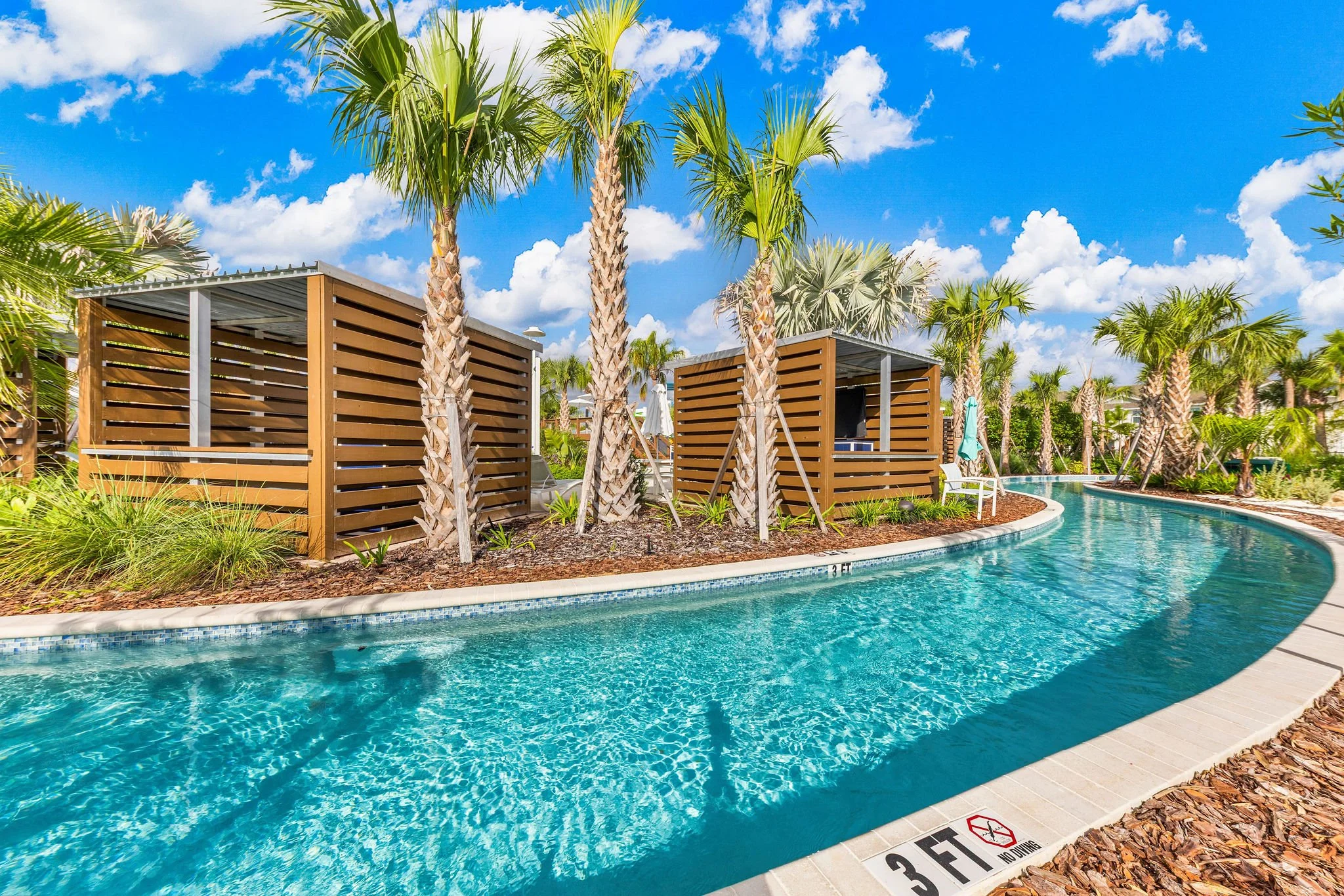 Windsor Cay Resort Pool and cabanas Near Orlando, Disney, and Universal Studios